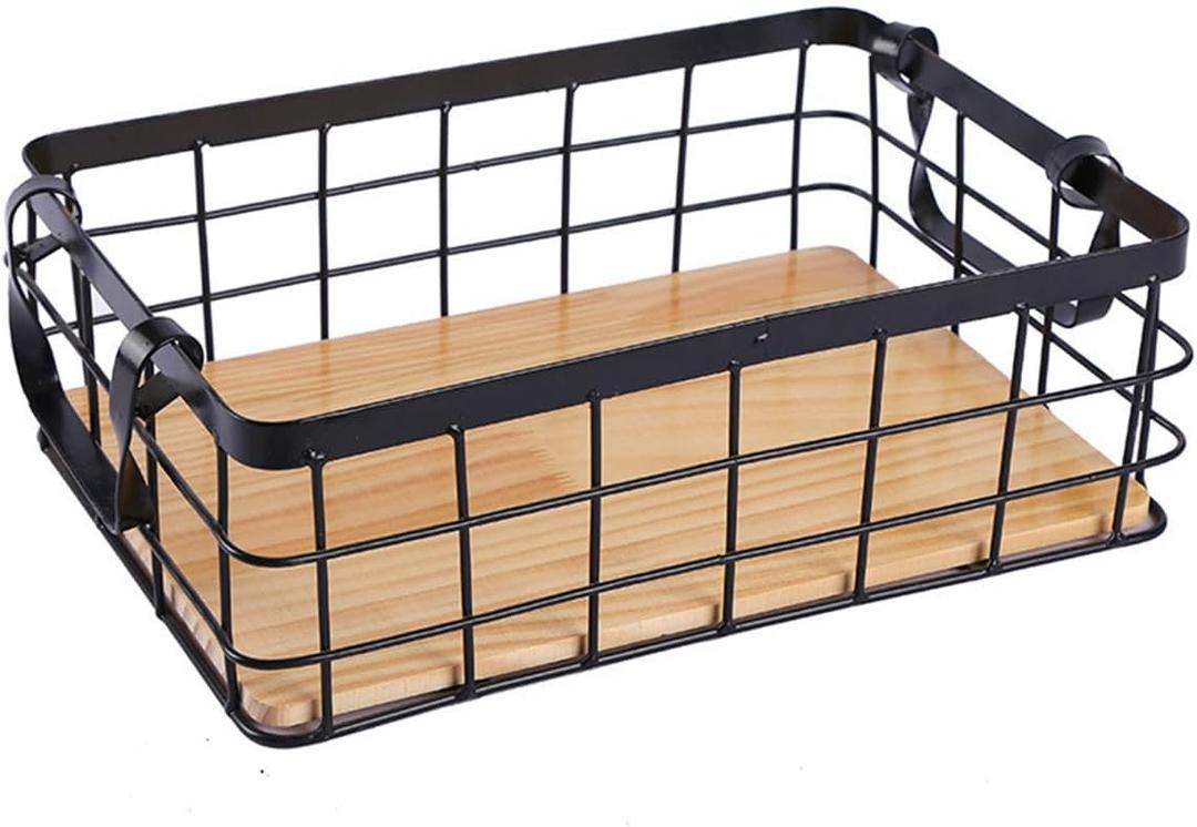 Black Kitchen Storage Basket 11x7