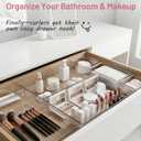 Drawer Organizer, 10 Pack Large Clear Plastic Organizer Bins 5 Sizes, Versatile Bathroom Drawer Trays, Heavy Duty NonSlip Drawer Dividers for Makeup, Office & Kitchen Utensils