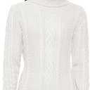 v28 Sweaters for Women Turtleneck Tunic Cable Knit Fall Winter Warm Pullover Fitted Sweater L