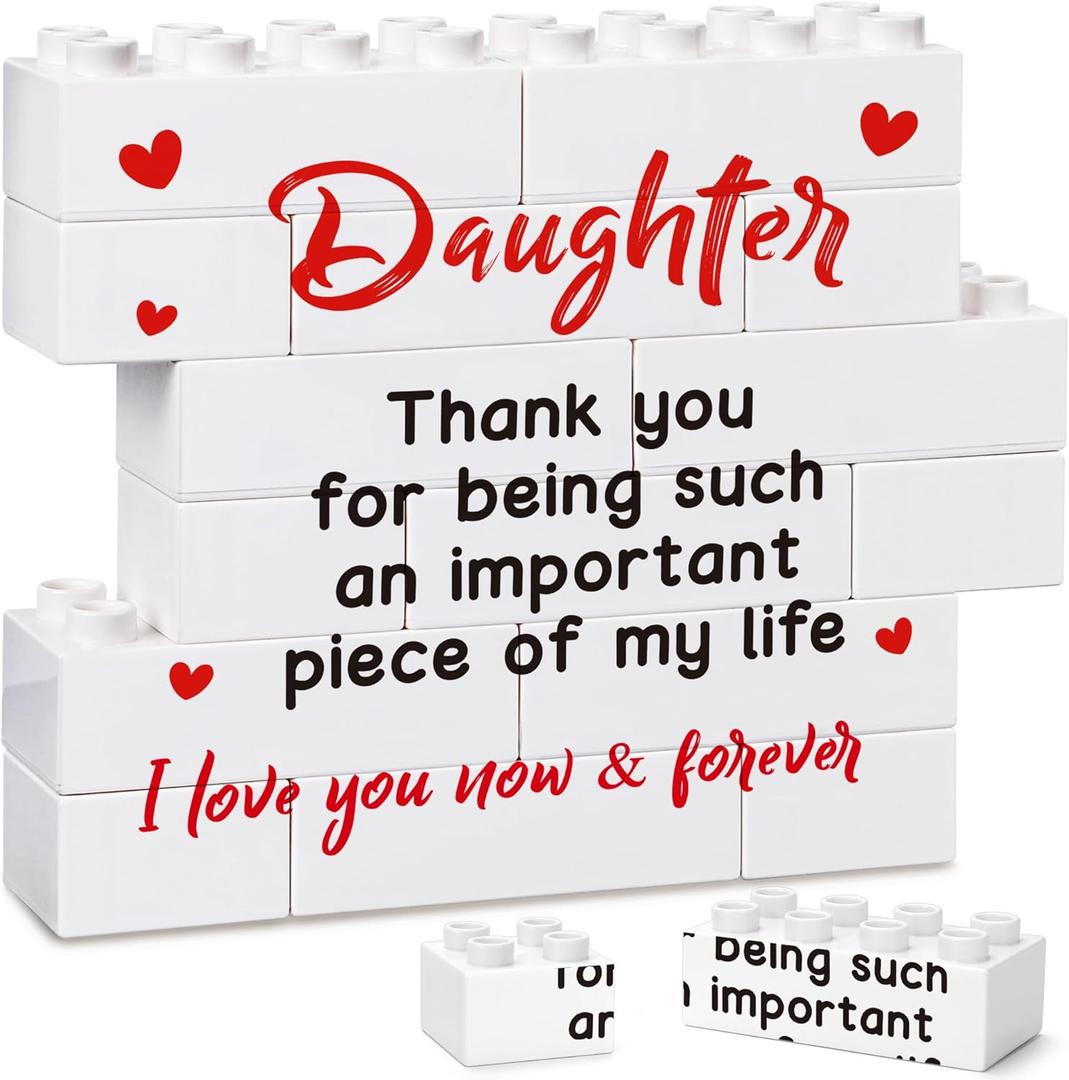 Funny Daughter Gifts for Birthday Christmas from Mom Dad, Xmas Stocking Stuffers Daughter Gifts from Mother Father, I Love You Daughter Present Desk Plaque Decorations Signs