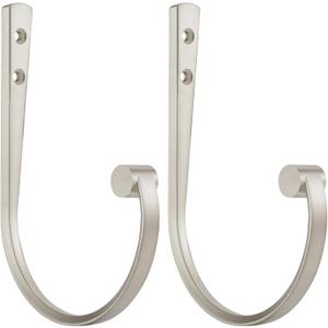 Curtain Holdbacks 2Pcs,Brushed Nickel Barrel Zinc Alloy Curtain Tiebacks,Wall Mounted Curtain Holders for Drapes