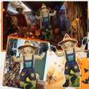 4 ft Halloween Party Decoration Scary Scarecrow Cardboard Cutout Standup Creepy Scarecrow Party Accessory Life Size Photo Prop Standing Cardboard Cutout for Halloween Supplies