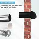 Neoaider 4 Inch Dryer Vent with Screen and Damper, 14GA/2MM Thick Heavy-Duty Steel Dryer Vent Cover, Dryer Vent Cover Outside for Dryer Ventilation and Outdoor Air Exhaust, Black