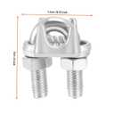 20 PCS 1/2 Inch Wire Rope Clamp, Zinc Plated Wire Rope Clip, M12 Wire Rope Cable Clip Clamp for Rigging Rope, Wire and Cable