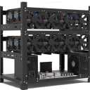 Mining Rig Frame for 12GPU, Steel Open Air Miner Mining Frame Rig Case, Support to Dual Power Supply for Crypto Coin Currency Bitcoin ETH ETC ZEC Mining Tools - Frame Only, Fans & GPU is not Included