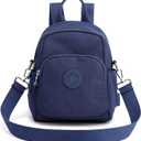 Kawaii Mini Backpack Aesthetic Backpack Cute Japanese Small Backpack Women Simple Wallet (Navy Blue)