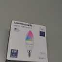 Lightinginside E12 Smart Light Bulbs 60W Equiv., Work with Alexa/Google Home/Smart Life, 500LM 6W RGBCW Candle Candelabra LED Light Bulbs, No Hub Required, 2.4G WiFi Bluetooth Bulb, ETL Listed, 6PCS (Multicolor)