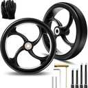 2 PCS 7-Inch Walker Replacement Wheelchair Wheels - Eco-Friendly Rubber Material, Wear-Resistant PU Tires, Anti-Slip, Durable ABS Wheels (7-Inch 2 PCS)