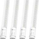 JESLED 4 Pack T8 LED Bulbs 4 Foot, 14W 2450LM 6000K Super Bright, Type A+B 4FT LED Bulbs, Fluorescent Tubes Replacement, Plug & Play or Ballast Bypass, Clear Cover
