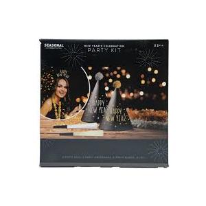 Seasonal Celebrations New Years Eve Black Paper Party Accessory Kit