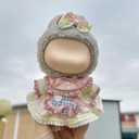17cm Doll Clothes Designer Set NO Doll-European Style Dress with Butterfly Hairpin Standing Original OutfitsYellow & Pink