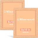 8x10 Orange Glitter Picture Frame Set of 2, Wall Gallery 8 x 10 Colorful Photo Frames, Sparkle Cute Fun Artwork Frame for Wall or Tabletop