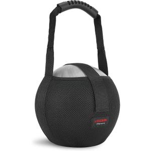 VISEMAN Bowling Mesh Bag, Single Bowling Ball Carrier with Reinforced PVC Handle, Black, 8.3" L x 8.3" W x 6" H
