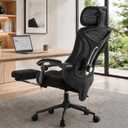 CYKOV Ergonomic Office Chair with Footrest, Reclining Mesh Back, 350 Lbs, 20 inches x 22 inches x 40 inches