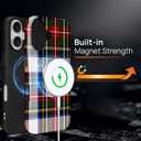 Case Compatible with iPhone 17 [Compatible with MagSafe] Hybrid 2-Layer Hard Shell Protection Case, Shockproof Protective Magnetic Cover for iPhone 17, Plaid Gingham Retro Checkered