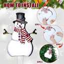 2 x 12 PCS Large Horror Christmas Decorations 3D Spooky Creepy Christmas Tree Picks Gingerbread Man Ghost Snow Prop Zombie Signs Lawn Outdoor Decor for Xmas Tree Topper Home School Office Vase Patio Dcor
