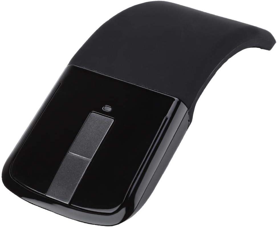 ASHATA 2.4G Mouse 1600DPI Ergonomic Foldable Optical Touch Mouse with USB Receiver Suitable for PC Laptop for Notebook