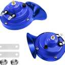 Super Loud Train Horns, Car Waterproof Durable Air Electric Snail Horn, 12V Raging Sound Air Horns Replacement Kit, Automotive Accessories Universal for Car, Motorcycle, Truck, Bike, Boat (Blue)