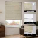 LazBlinds No Tools No Drill Cordless Roman Shades for Windows, Blackout Thermal Insulated UV Blocking Window Blinds, Lightweight Fabric Blinds for Indoor Windows, 31" W x 60" H, Blackout - Beige