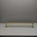 JQK Double Towel Bar 27 Inch, Brass Gold Useable Length 24 Inch 304 Stainless Steel Thicken 0.8mm Bath Towel Rack for Bathroom, Towel Holder Wall Mount, TB100L24-BG