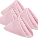 Utopia Home [24 Pack, Pink] Cloth Napkins 17x17 Inches, 100% Polyester Hemmed Edges, Washable and Reusable Ideal for Parties, Weddings and Dinners
