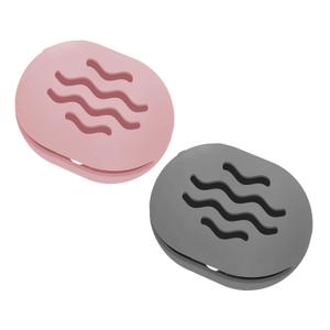 2PCS Makeup Sponge Holder Beauty Blender Bolder Makeup Sponge Case Breathable Make Up Sponge Case Essentials Suitable for Business or TravelPink+Gery