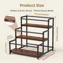 Coffee Syrup Rack Organizer, 3-Tier 12 Syrup Bottles Holder Stand for Coffee Bar, Liquor Bottle Display Shelf Bar Shelf Stand Countertop Rack for Syrup, Wine, Spice