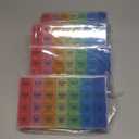 XL Large Weekly Pill Organizer 4 Times a Day, 7-Day Pill Boxes AM PM, Big Compartments Pill Case, Monthly Medication Organizer 28 Days Dispenser for Fish Oils, Vitamin Holder Supplement (White)