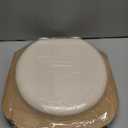 Mayfair Padded Toilet Seat, Cushioned Soft Vinyl over Wood Core Seat, Secure Hinges, Easy Clean, Round, Bone