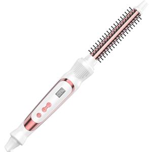 Thermal Brush 0.5 Inch Curling Iron Volumizing Heated Round Brush 1/2 Inch Ceramic Tourmaline Heated Hot, Multifunctional Styler Curling Wand (White, 0.5 inch)