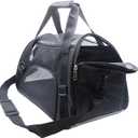Cat Carrier, Soft-Sided Pet Travel Carrier for Cats, Dogs Puppy Comfort Portable Foldable Pet Bag Airline Approved (Medium-Black)