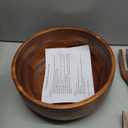 AIDEA Acacia Wood Salad Bowl Set with 2 Wooden Hands, Large Salad Bowl with Serving Utensils, Big Mixing Bowl for Fruits, Salad, Cereal, Corn flake, Pasta 11" Diameter x 4.5" Height