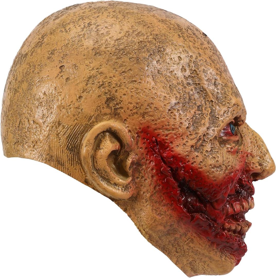 Evil Zombie Mask Creepy Ghost Mask Horror One Eyed Cyclopia Scary Halloween Cosplay Costume Props for Adult Men (Bad Mouth)