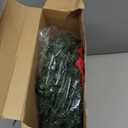 6 Pcs 14 Inch Mini Christmas Wreath with Lights Small LED Artificial Christmas Wreath Bulk with Red Bow for Xmas Holiday Front Door Windows Table Fireplaces Porch Wall Party Decor