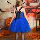 Girls Halloween Costume Rabbit Police Tutu Dress with Headband Police Officer Cosplay Costume Birthday Party Outfits (4-5 Years, Blue)