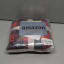 PAVILIA Black Red Fleece Throw Blanket for Couch with Pom Pom Fringe, Buffalo Checkered Plaid, Soft Cozy Fuzzy Flannel Blanket for Sofa Bed, Lightweight Plush All Season Throw, 50x60 Inches