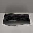 Ergonomic Wireless Keyboard with Wrist Rest, Wave Keys, Comfortable Natural Typing, 2.4GHz Full Size Ergo Wireless Computer Keyboard for Multi-OS, Windows, Mac OS Laptop/PC/Notebook (Black)