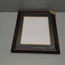 ELSKER&HOME 8.5x11 Diploma Frames with Mat, Classic Cherry Wood, 8.5x11 or 11x14 Inch - Double Matte Black with Gold Rim