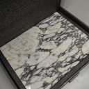 Italian Calacatta Viola Marble Cutting Board for Kitchen, 15x12 In, Elegant Natural Stone Cutting Board, Heavy Marble Slab, Pastry Board for Baking, Non-Slip Silicone Feet, Large 8 lbs