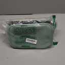 Prite Makeup Bag, Large Capacity Portable Travel Cosmetic Bag, Waterproof Makeup Organizer for Women with Handle and Divider (001 Green)