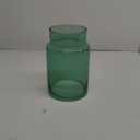 Green Glass Vase, Short Flower Vase, Round Glass Vases for Flowers, 6 Inch Small Glass Vases for Living Room, Dining Table, Wedding, Bookshelf, Office, Coffee Table