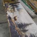 KELIYUAN Large Canva Landscape Painting Of Elk Mountain Pictures Wall Decor For Living Room Wall Art For Bedroom Office Mural Modern Restaurant Room Home Decorations Aesthetics Wood Framed 32x72 In