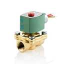 ASCO 8210G095-120/60,110/50 Brass Body Pilot Operated General Service Solenoid Valve, 3/4" Pipe Size, 2-Way Normally Closed, Nitrile Butylene Sealing, 3/4" Orifice, 5 Cv Flow, 120V/60 Hz, 110V/50 Hz