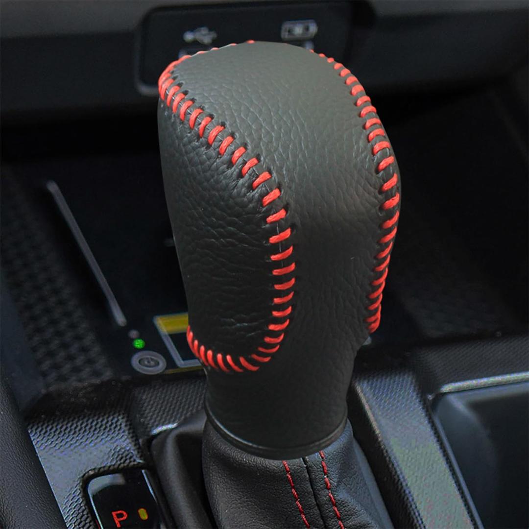 Genuine Leather Gear Shift Knob Cover Trim Protector Cap Hand Sewing DIY for Honda 2022 2023 2024 2025 2026 Civic 2018 2019 2020 2021-2025 Accord 2023-2026 HR-V CR-V Accessories