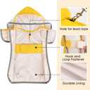 Lukovee Dog Raincoat, Adjustable Dog Rain Jacket with Clear Hooded Double Layer for Large Medium Small Dogs Puppies, Waterproof Rain Coat Poncho with Reflective Storage Pocket & Rim (Yellow, XXL)