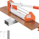 VEVOR 12 inch Vinyl Floor Cutter, 12mm Thick Laminate Flooring Cutter with Upgraded Labor-Saving Aluminum-Alloy Lever, Telescoping Support Plate, Cuts Certain Engineered Wood, LVT, VCT, SPC, LVP, WPC