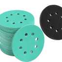 90 PCS Sanding Discs with a Orbital Sander Pad, 5 Inch 8 Hole Hook and Loop Sandpaper, 60 80 120 180 320 400 Grit Sand Paper Assortment for Wood Furniture