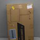 TVON Rolling TV Stand for 32 to 65 70 Inch TVs, Elegant Floor TV Stand with Wheels, Mobile TV Cart with 9 Levels of Height Adjustment for Optimal Viewing, White Floor Stand for Living Room (Wooden Base)