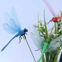 2 x Outdoor 3D Dragonfly Clips, Fake Dragonfly Clip, Creative Home Ornaments, 3D Dragonfly Garden Decoration Clip with Natural and Organic Concepts8PCS