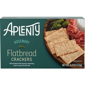 Amazon Brand - Aplenty, Rosemary Flatbread Crackers, 4.4 oz (EXP 08/15/26)